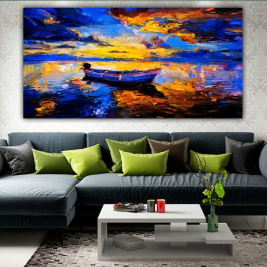 Abstract Canvas Painting Wall Frame for Living Room Wall Decoration A Sea Landscape