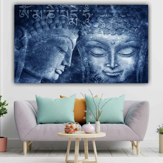 blue buddha Abstract Canvas Wall painting Frame for Living Room Wall Decor Gifting