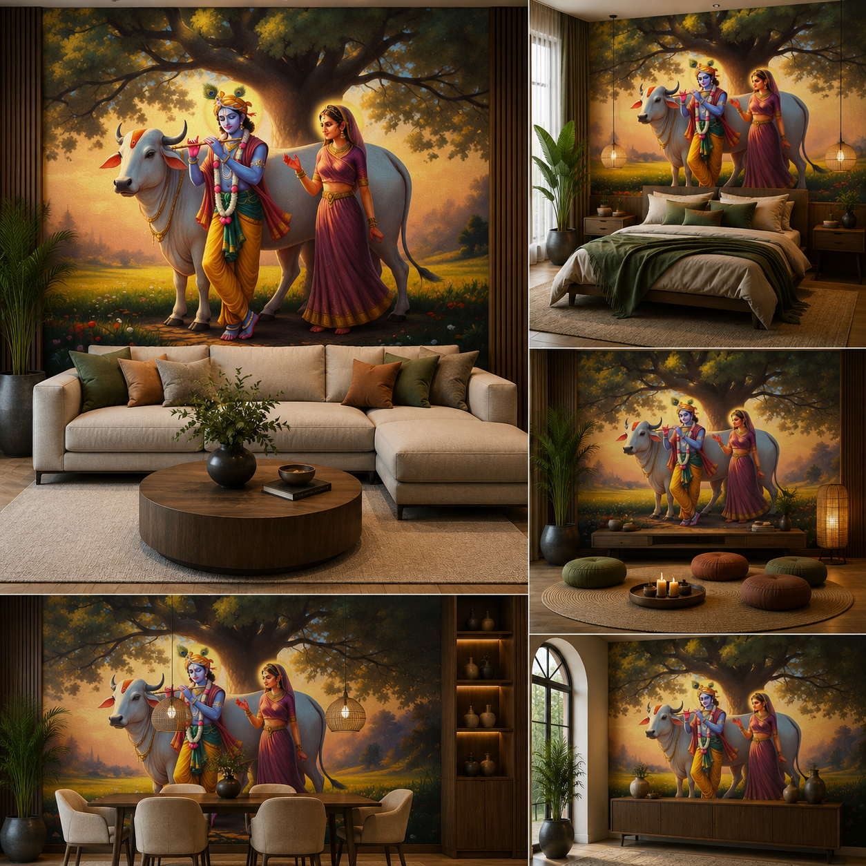 Radha Krishna Wallpaper | Peel & Stick Premium Wallpaper
