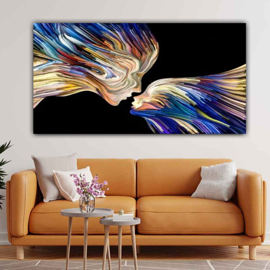 Colours of Imaginatyion Couples Roamtic Paingting Wall Frame