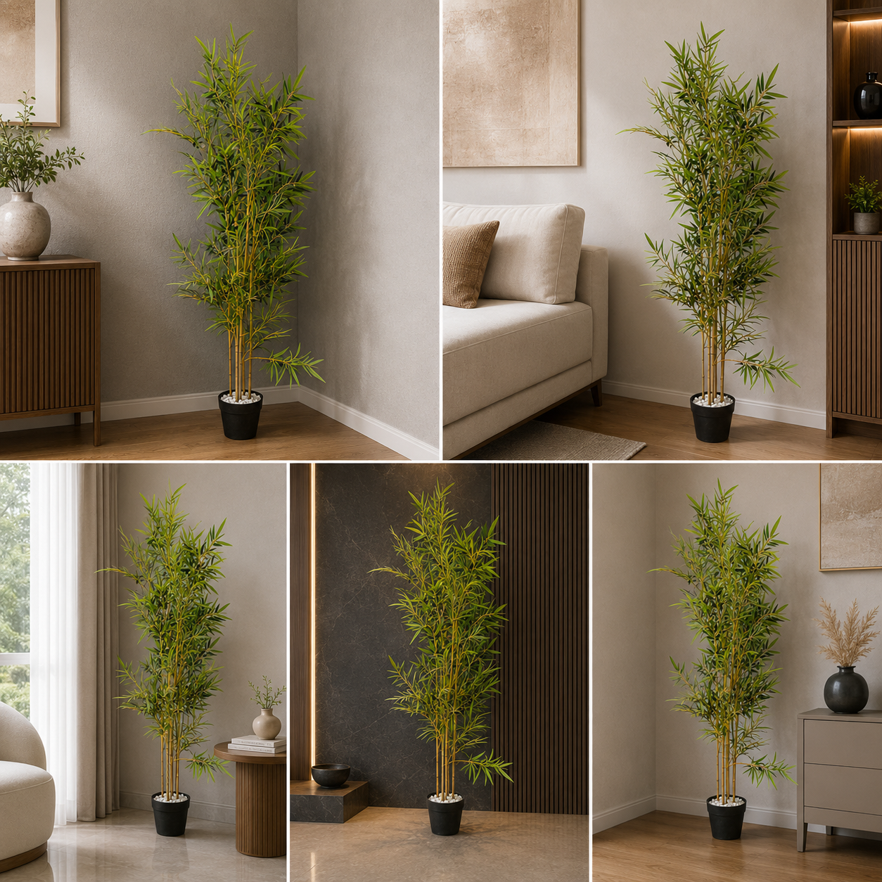 Artificial Green Bamboo Plant for Home, Office For Living Room 175 cm
