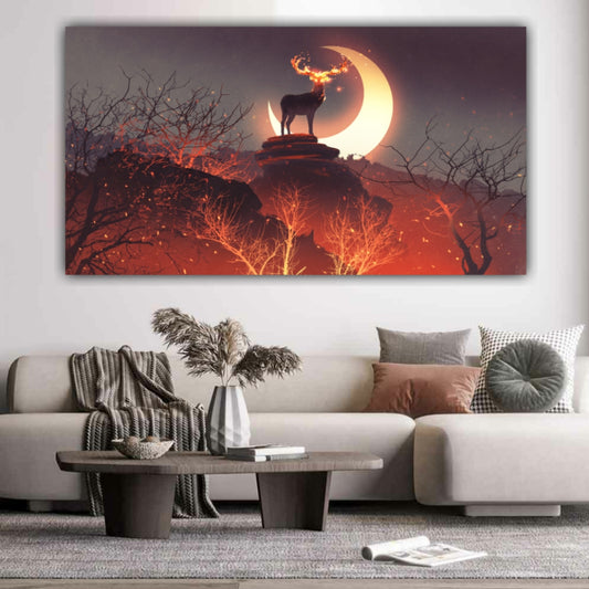 Beautiful Canvas Painting A Deer Wall Painting Frame for Living Room Decoration