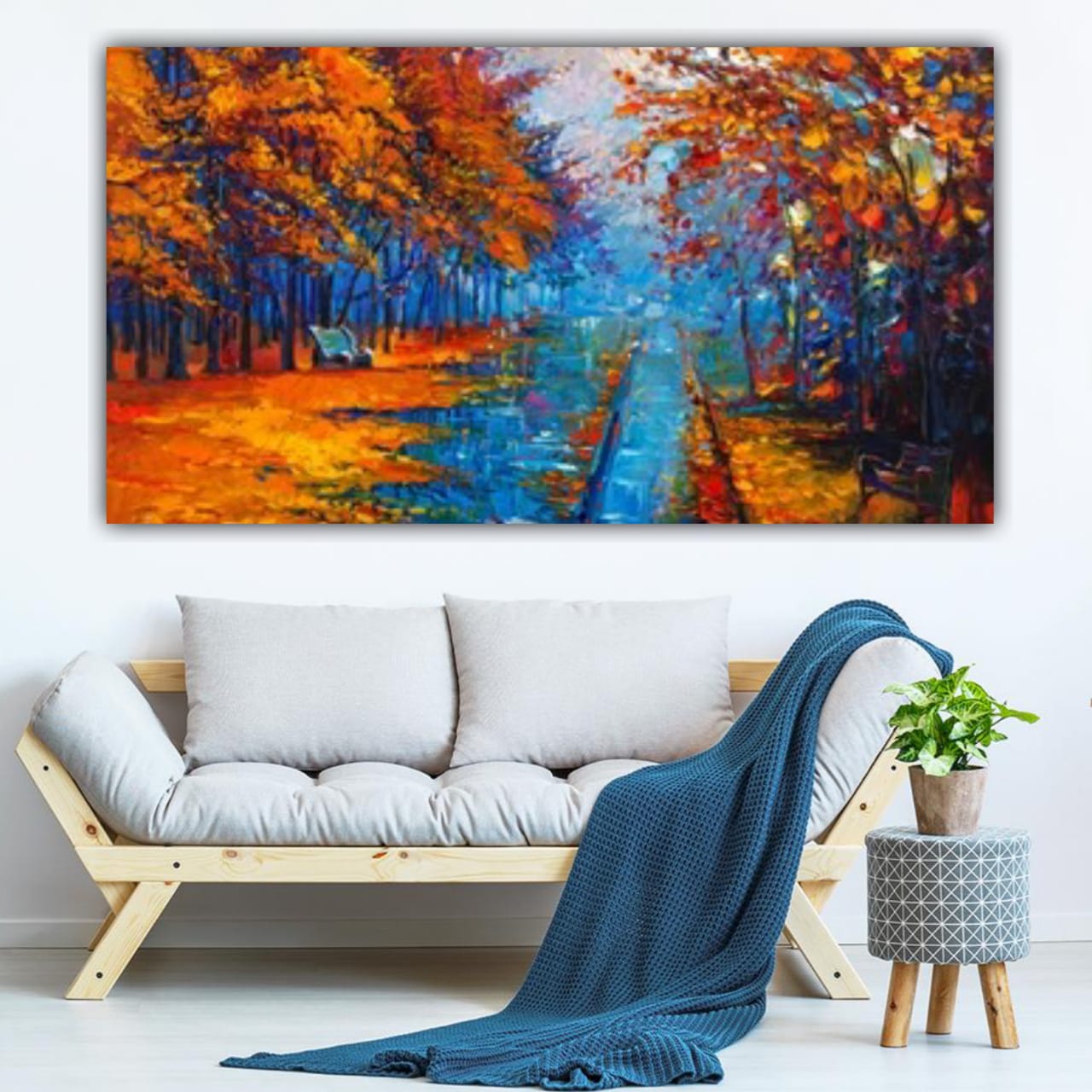 Canvas Painting Forest Landscape Wall Painting Frame for Living Room