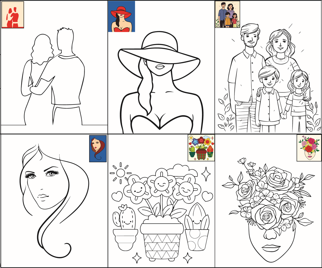 The Seven Colours Canvas Painting Kit – Set of 10 Pre-Outlined Canvases with Brushes & Paint – Ideal for Kids & Adults (Canvas Set-10, 10 Brushes, 2 Paint Boxes)GP1