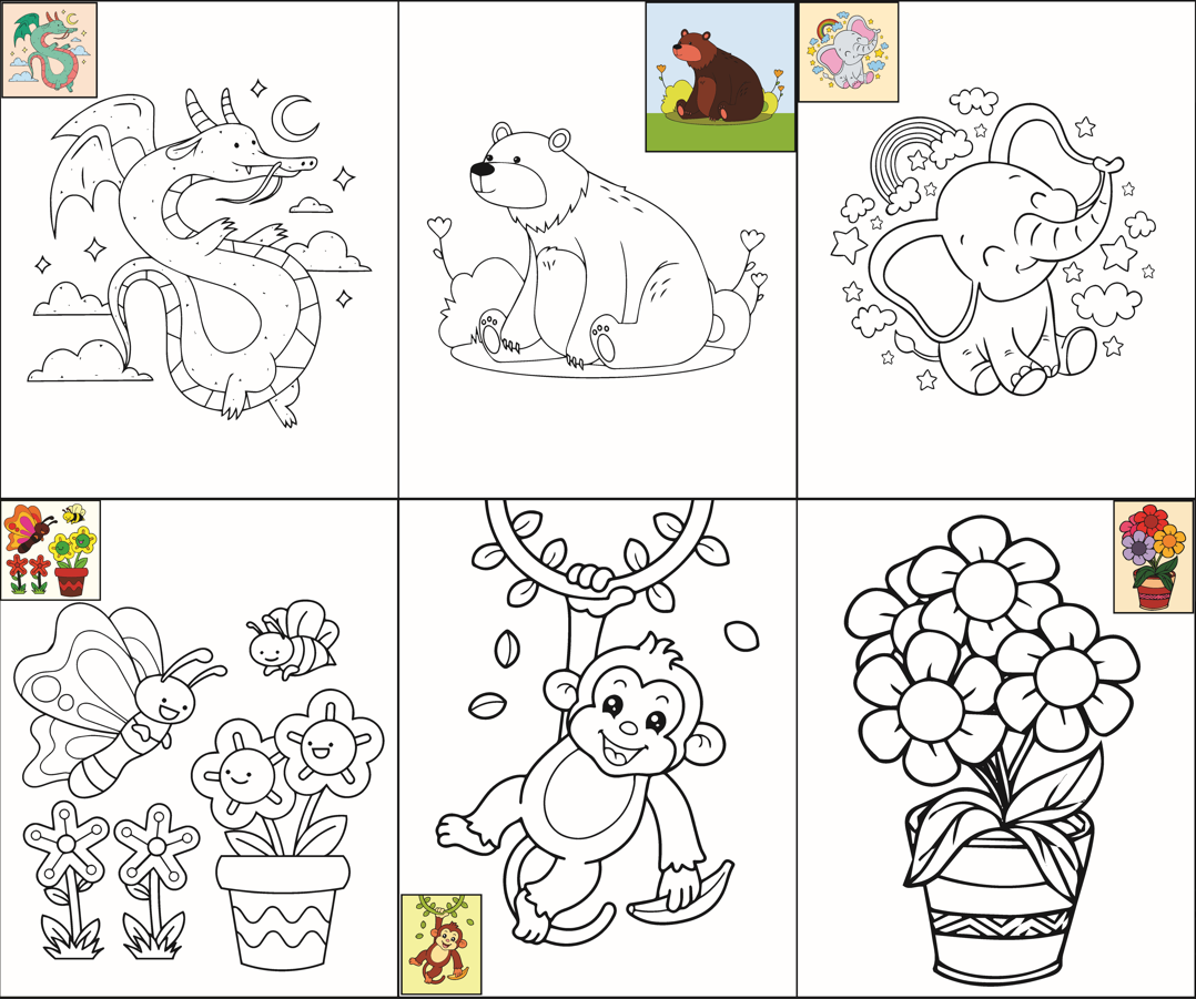 The Seven Colours DIY Canvas Painting Set – 10 Pre-Printed Canvases with Paint & Brushes – Perfect Gift for Artists & Kids (Canvas Set-10, 10 Brushes, 2 Paint Boxes)GP3