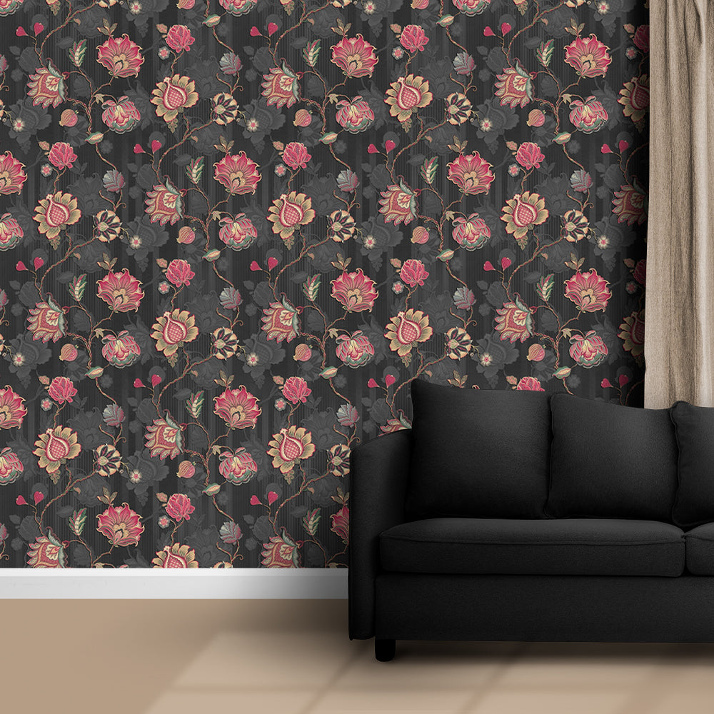 luxury flowers 370 gsm Wallpaper Self Adhesive Mural Wallpaper Customized Wallpaper tiles