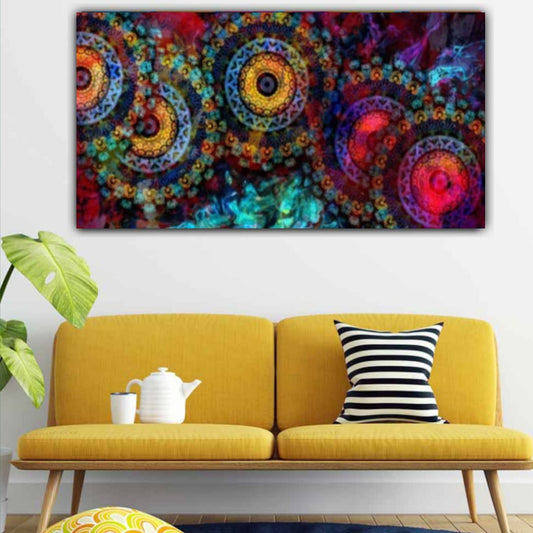 Beautiful Canvas Painting with Frame for Wall Decoration Ancient Hindu Design | Big Size Large Painting | Canvas Painting