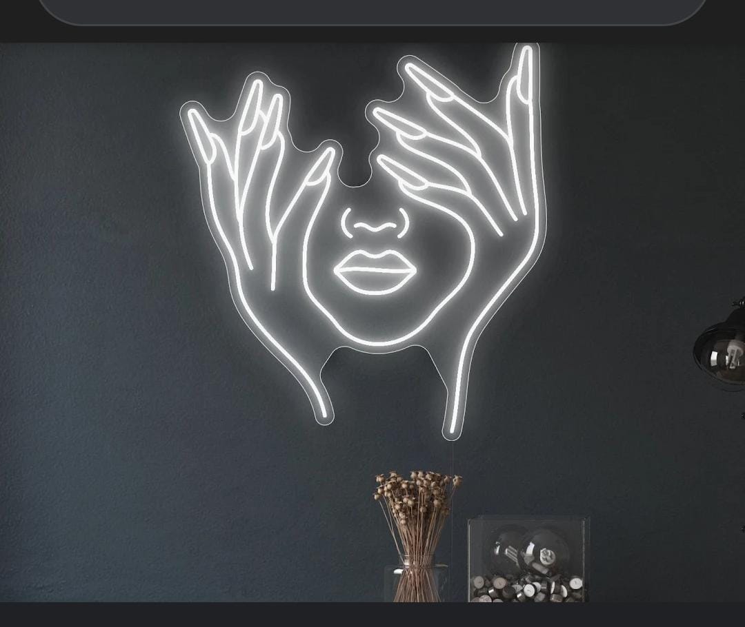 milk white beauty face Custom Neon Sign | Customized Neon Light Wall Decor Gifting