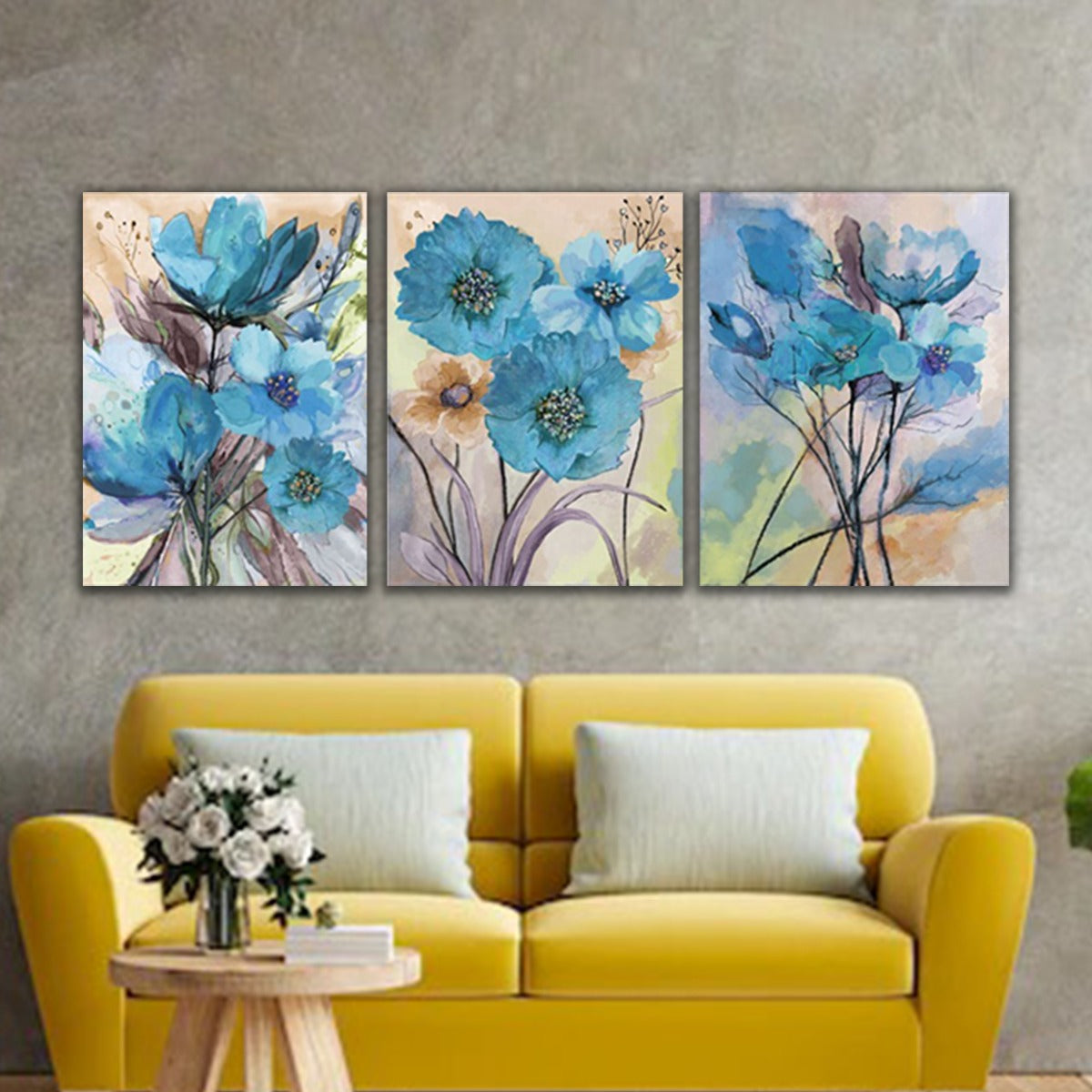 Canvas Painting Flower Art Frame for Living Room Wall Decors