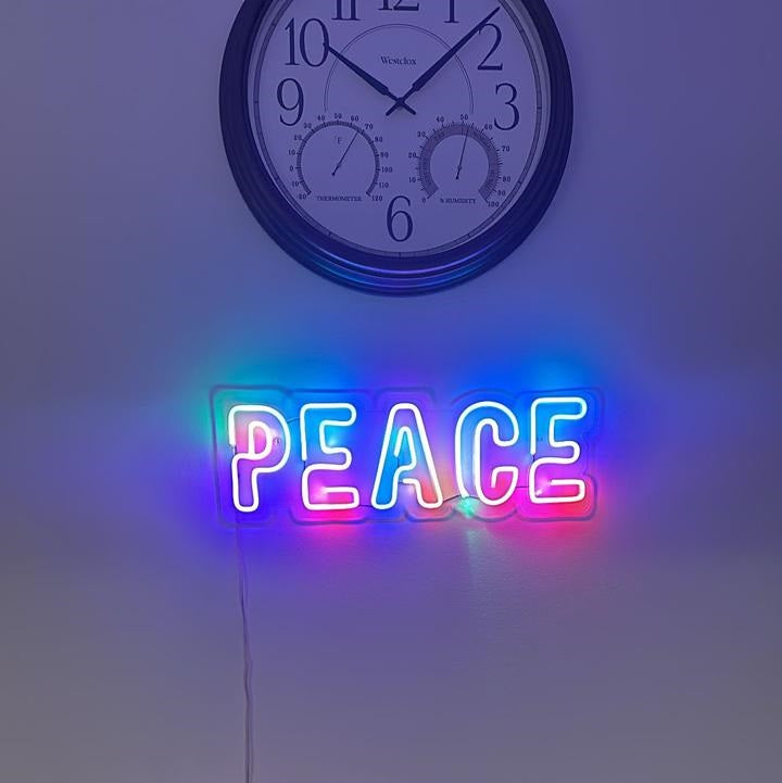 Peace FloRo Neon Light Sign Party Decoration LED Light