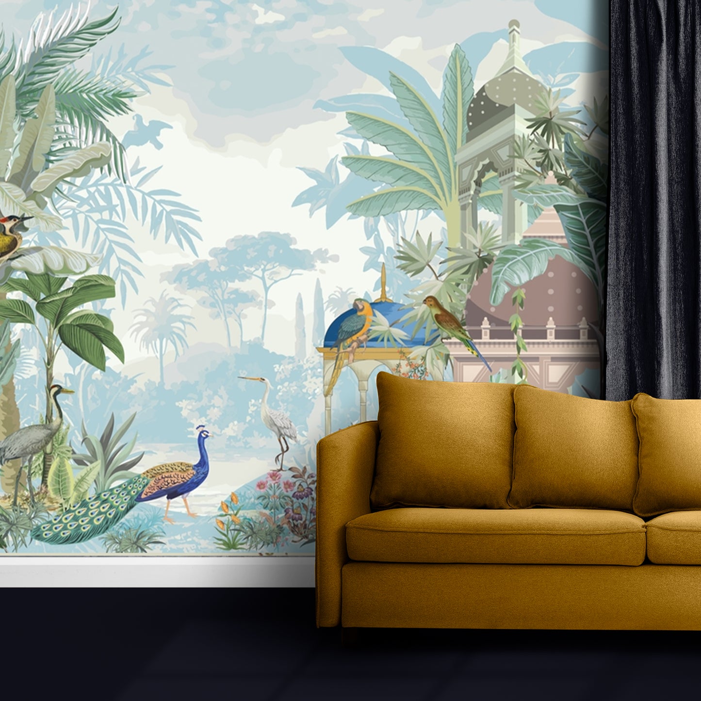 370 gsm Wallpaper Self Adhesive Mural Wallpaper Customized Wallpaper tiles