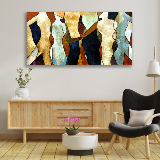 Handmade Abstract Canvas Painting Wall Art Painting Frame for Wall Decoration