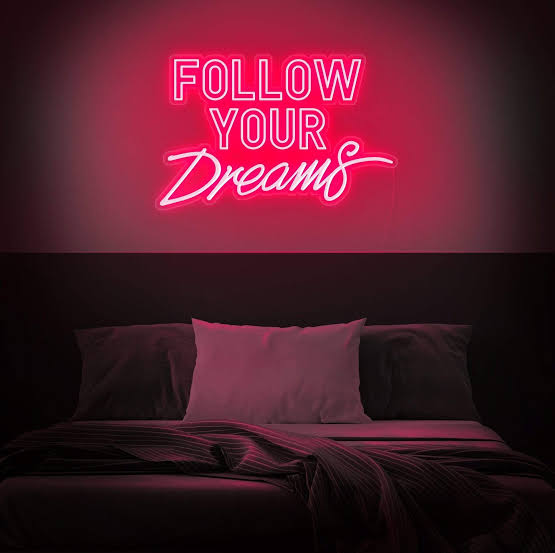 red follow your dream Custom Neon Sign | Customized Neon Light Wall Decor Gifting