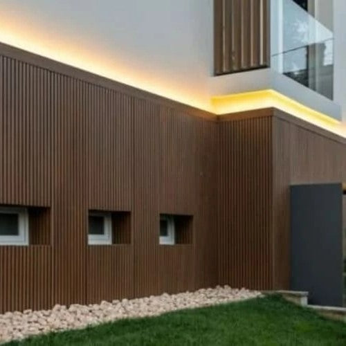 The Seven Colours WPC Wall Panel For Living Room Wall Decor | Interior Design | Interior Decoration | WPC Louvers (8.5 x 110 Inches) (Color- Readwood)