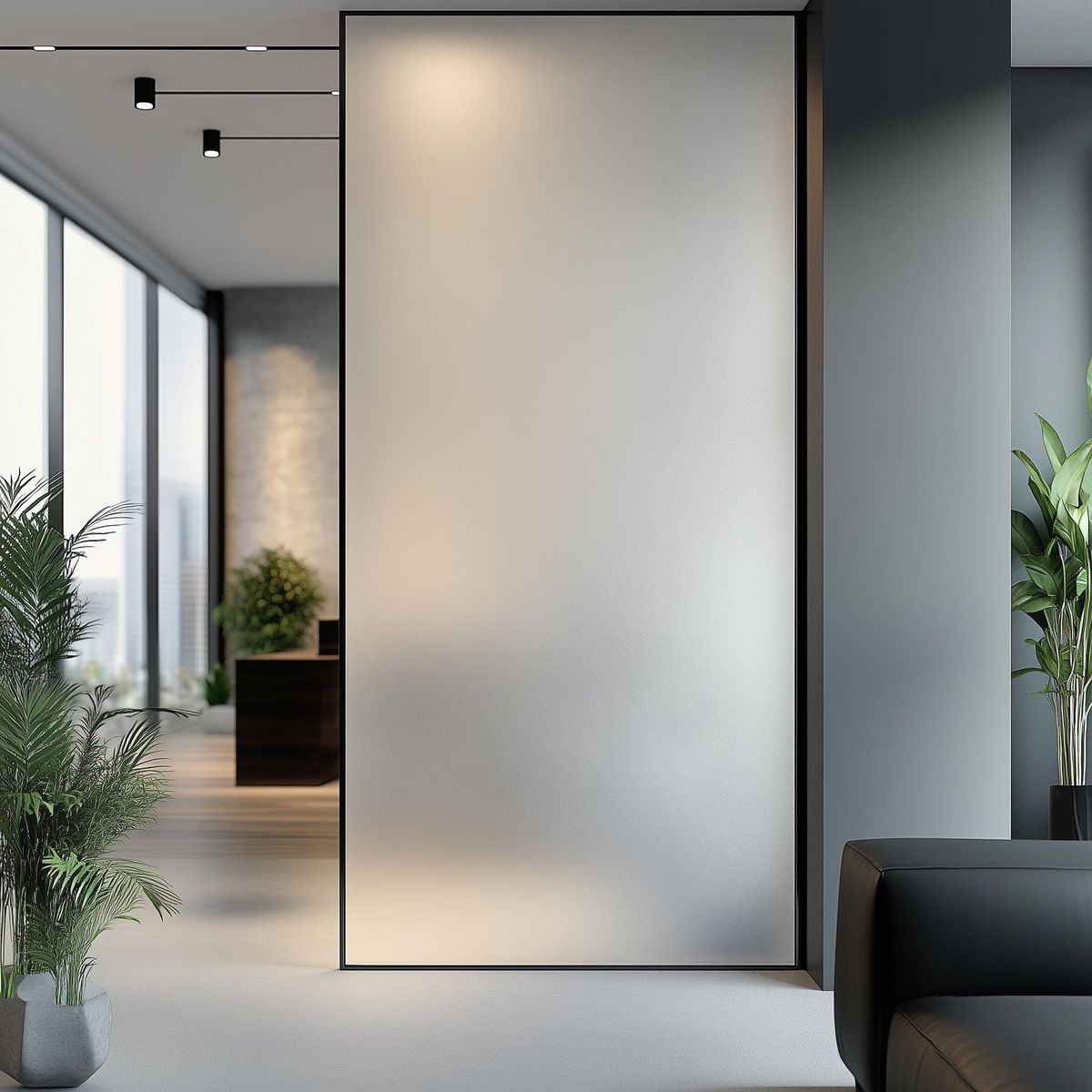 Minimal Pattern Frosted Glass Film for Windows & Doors | Modern Decorative Privacy Vinyl | Subtle Design Glass Sticker