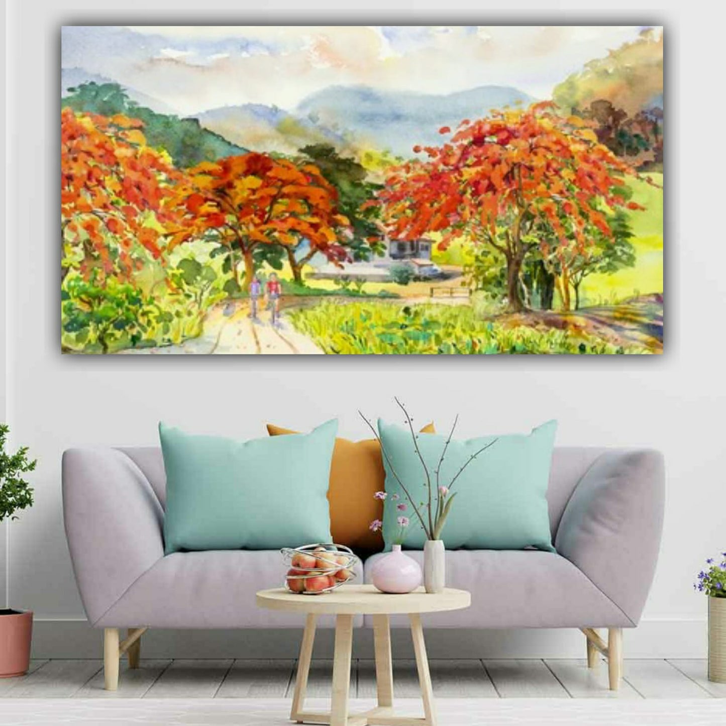 Canvas Painting Flower Landscape Frame for Living Room Wall Decors