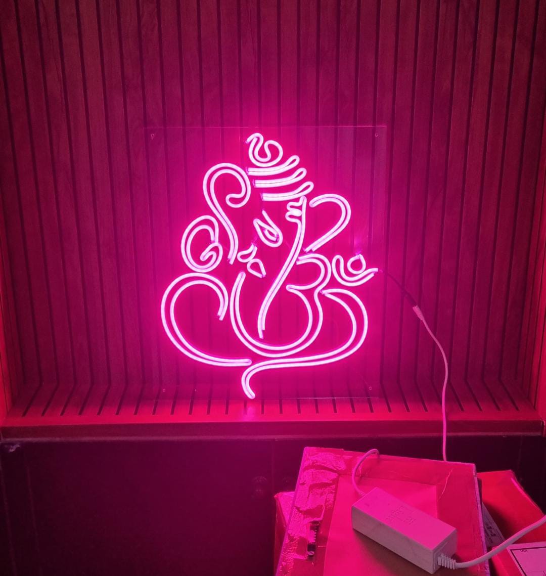 Lord Ganesha Led Neon Sign | Wall Decor | Living Room