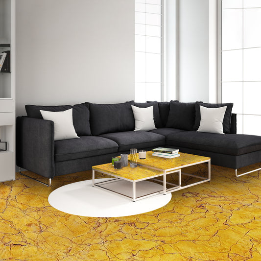 Beautiful Flooring Wallpaper Black Marble Texture for Floors (4 by 2 Feet)