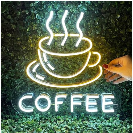 Brew Up Excitement: Dazzling Coffee Shop Signage with The Seven Colours' Custom LED Neon Signs
