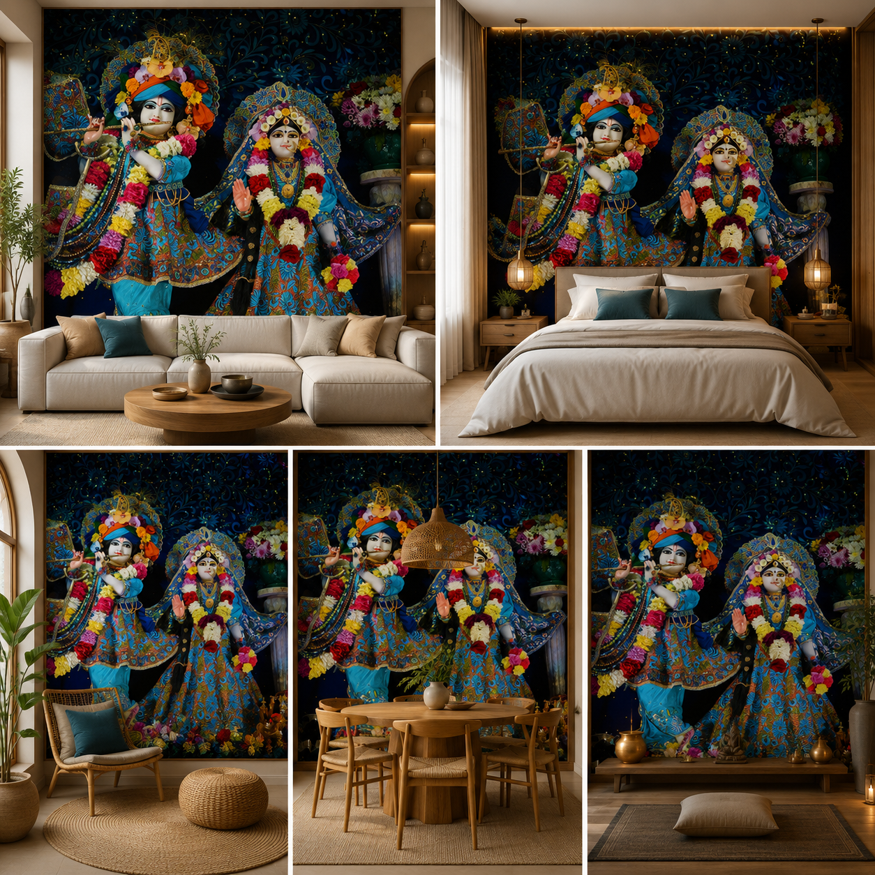 Radha Krishna Wallpaper | Peel & Stick Premium Wallpaper