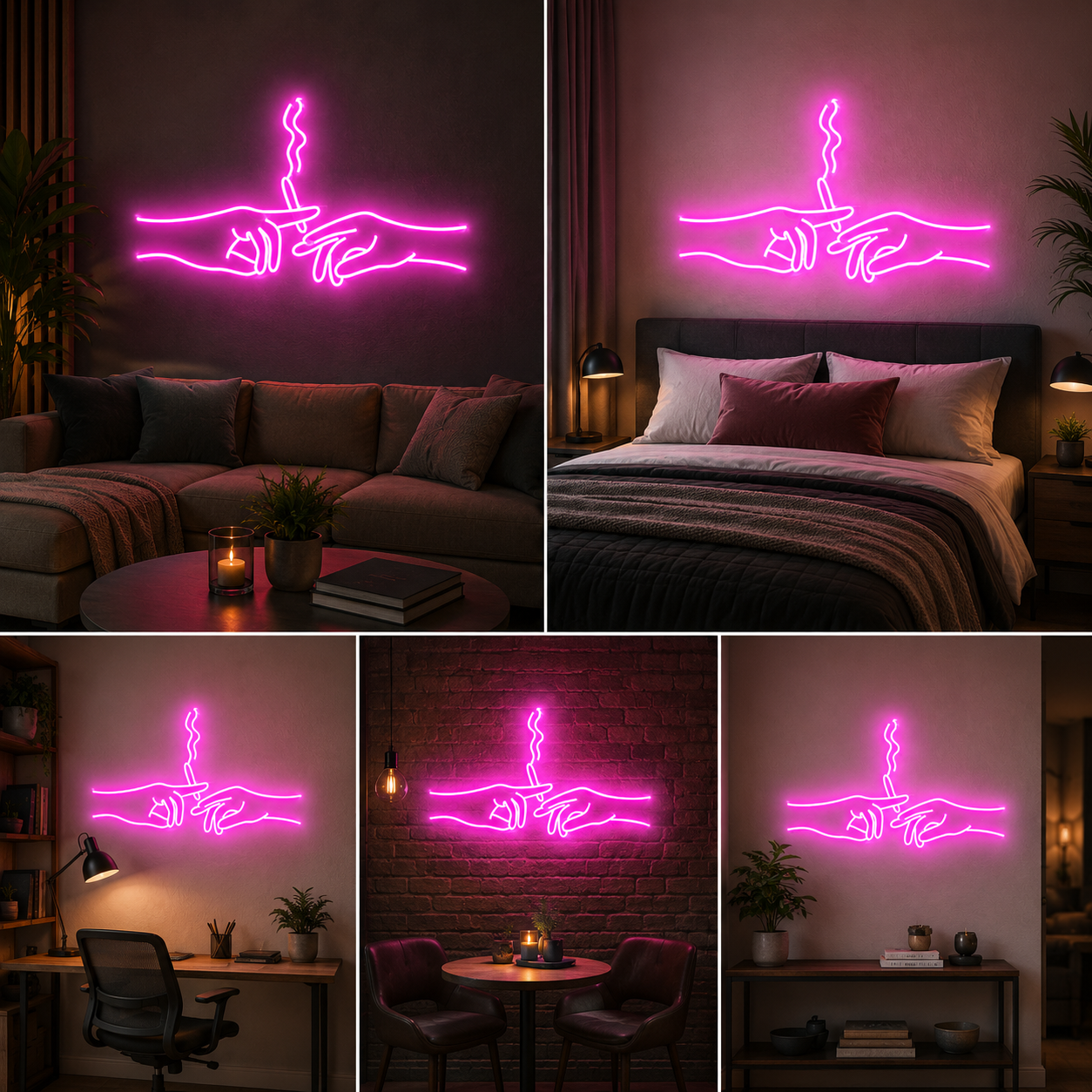 Pinky Promise Neon Sign Board | Neon Light Name Plate | Neon Name Light Customized (24 by 15 inches)