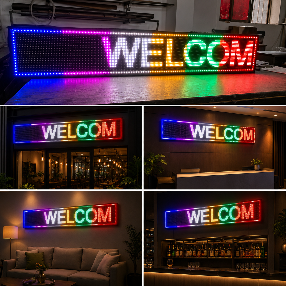 Custom LED Digital Display Sign Board for Shops and Business Branding
