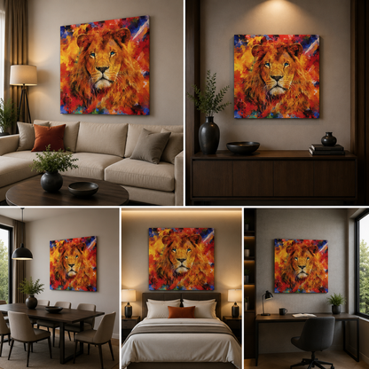 Tiger Wall Painting Frame for Living Room Decor