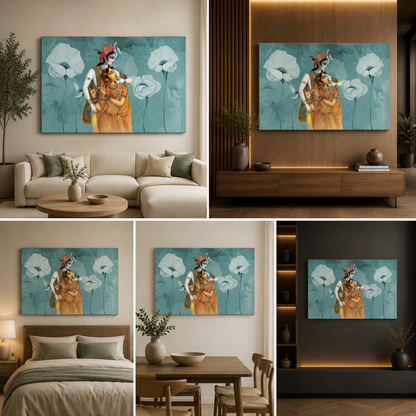 Radha Krishna Painting | Canvas Painting Frame