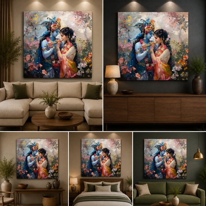 Radha Krishna Painting | Canvas Painting Frame