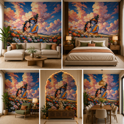 Radha Krishna Wallpaper | Peel & Stick Premium Wallpaper