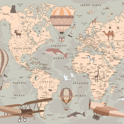 World Map Wallpaper for Office and Coaching