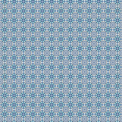 Blue Floral Pattern Wallpaper Self Adhesive for Bedroom