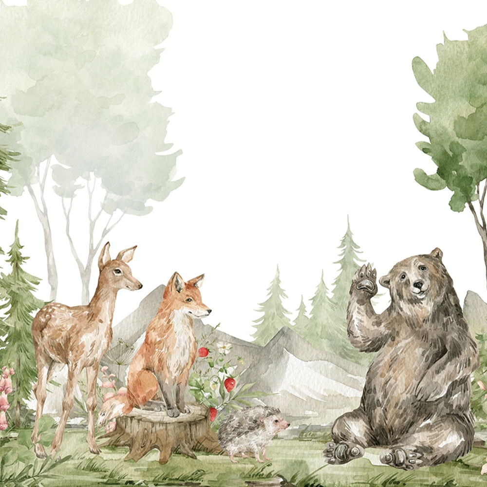 Animal Forest Wallpaper for Children Bedroom
