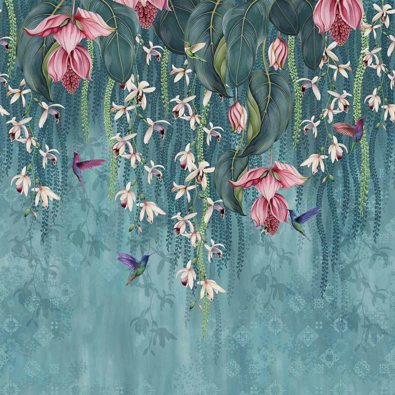 Floral Tree and Birds Wallpaper for Living Room