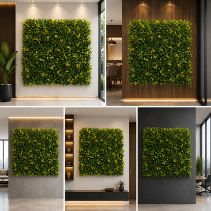 Premium Artificial Bamboo Style Green Wall Panel 50X50CM | Decorative Vertical Garden for Homes, Balconies, Offices & Commercial Spaces
