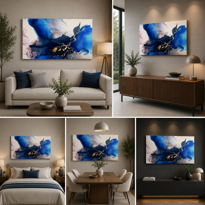 Abstract Canvas Painting Modern Wall Art Frame for Living Room Wall Decor