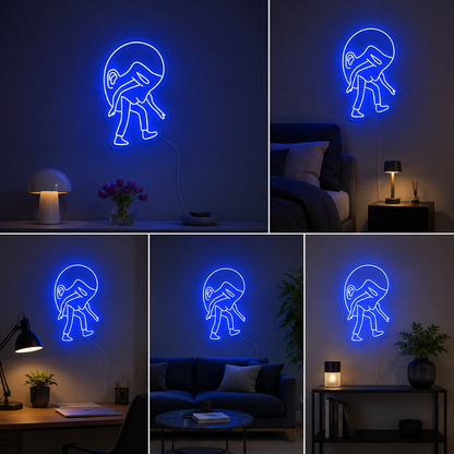 Astronaut Neon Sign Board | Custom Neon Light Space Wall Decor