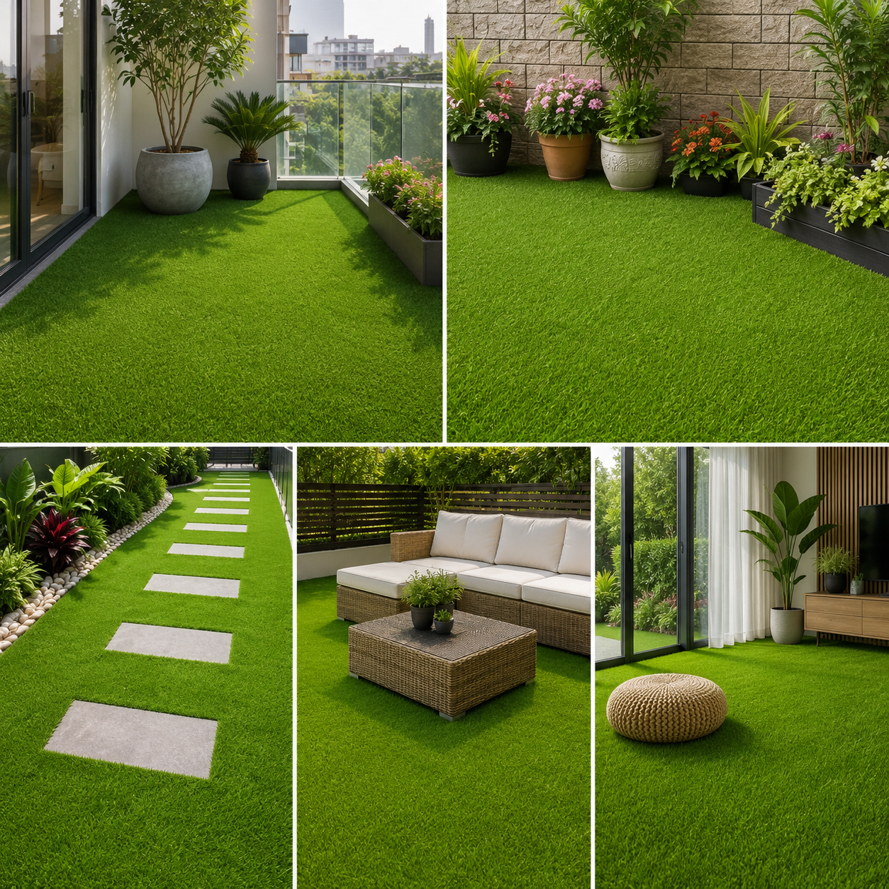 Grass Carpet Turf Mat for Lawn Realistic for Indoor (25 MM)