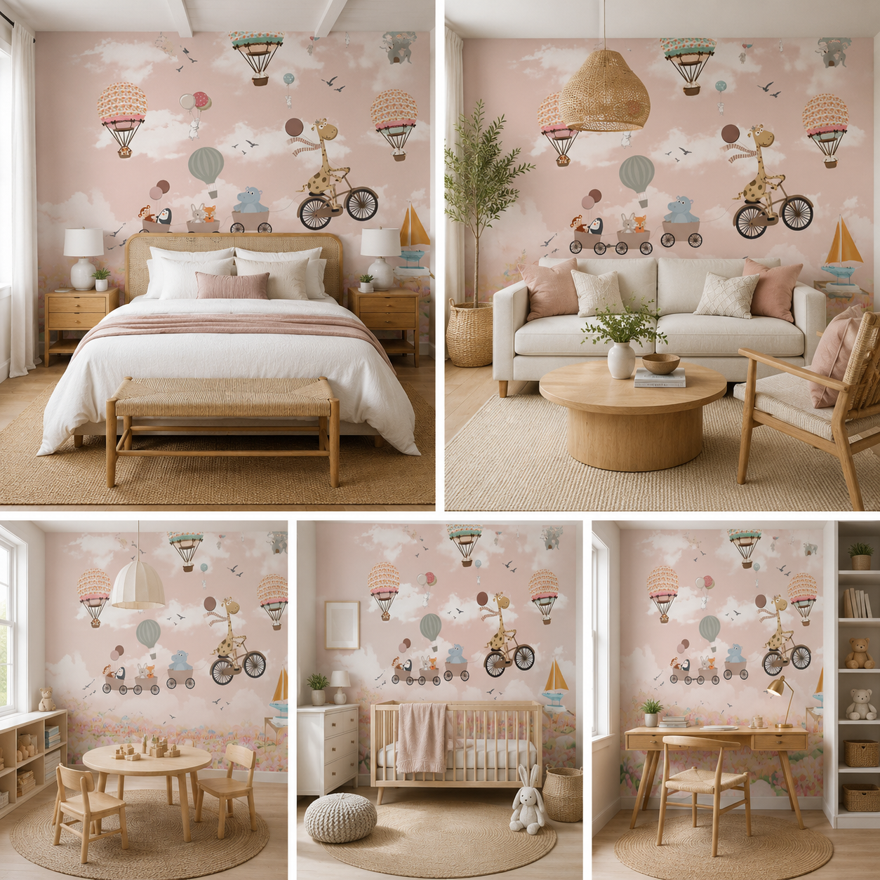 Cartoon Design Wallpaper for Children Room Self Adhesive