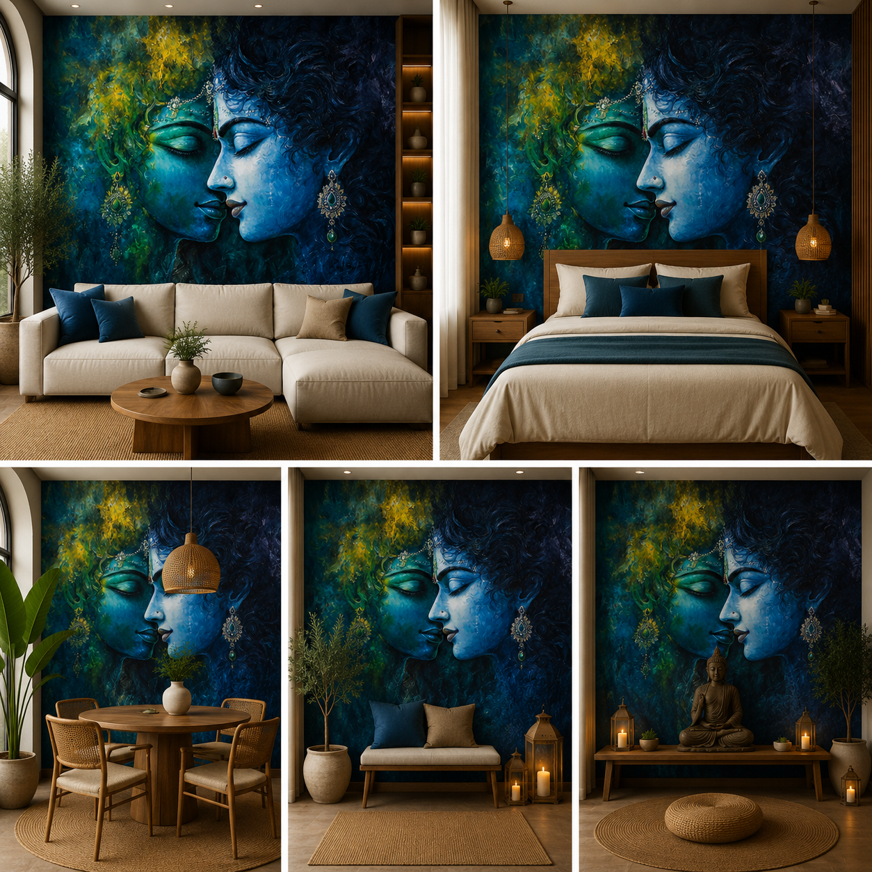 Radha Krishna Wallpaper | Peel & Stick Premium Wallpaper