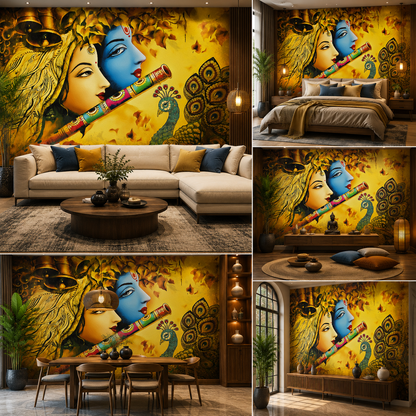 Radha Krishna Wallpaper | Peel & Stick Premium Wallpaper
