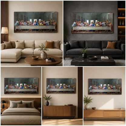 The Last Supper Canvas Wall Painting | Classic Christian Religious Wall Art