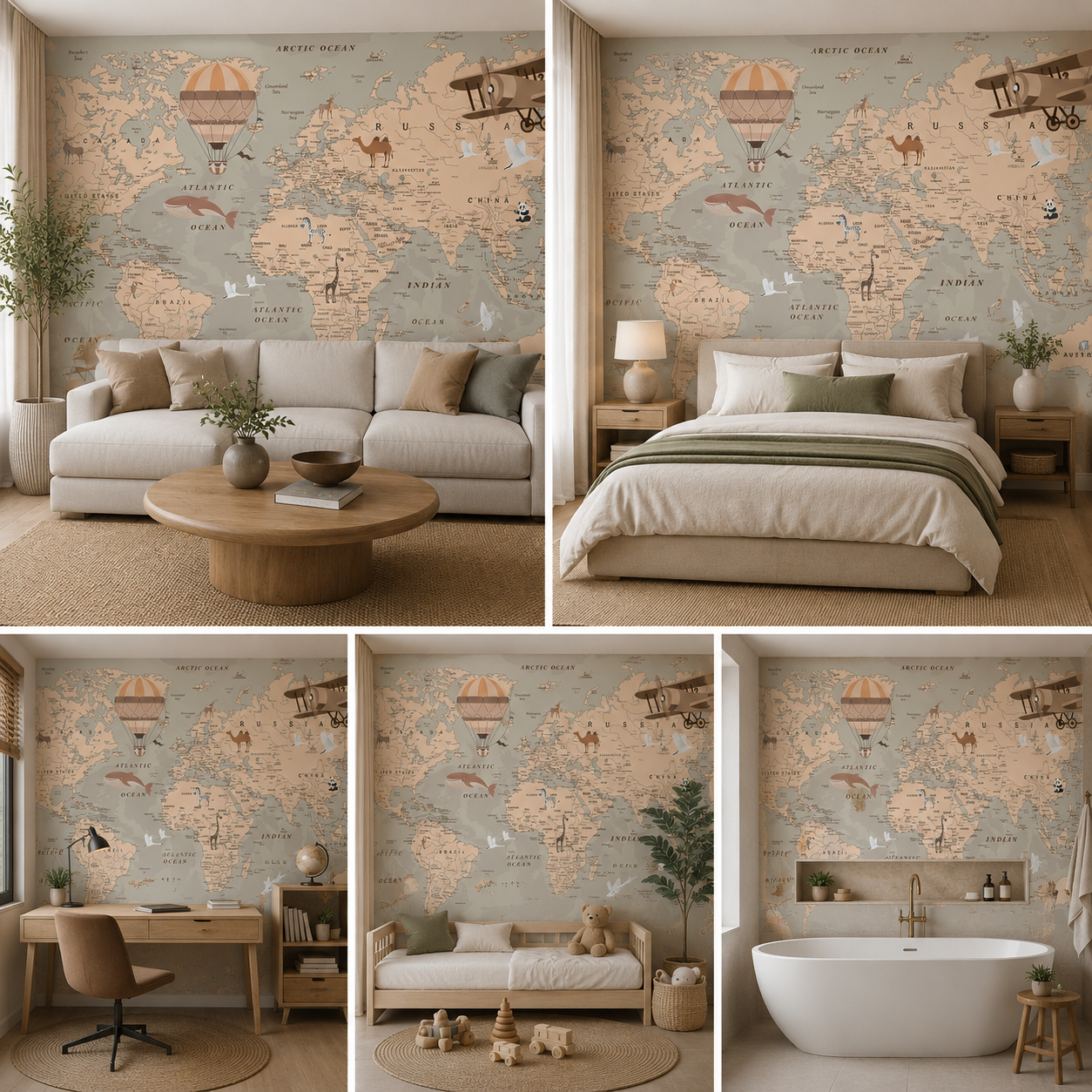 World Map Wallpaper for Office and Coaching