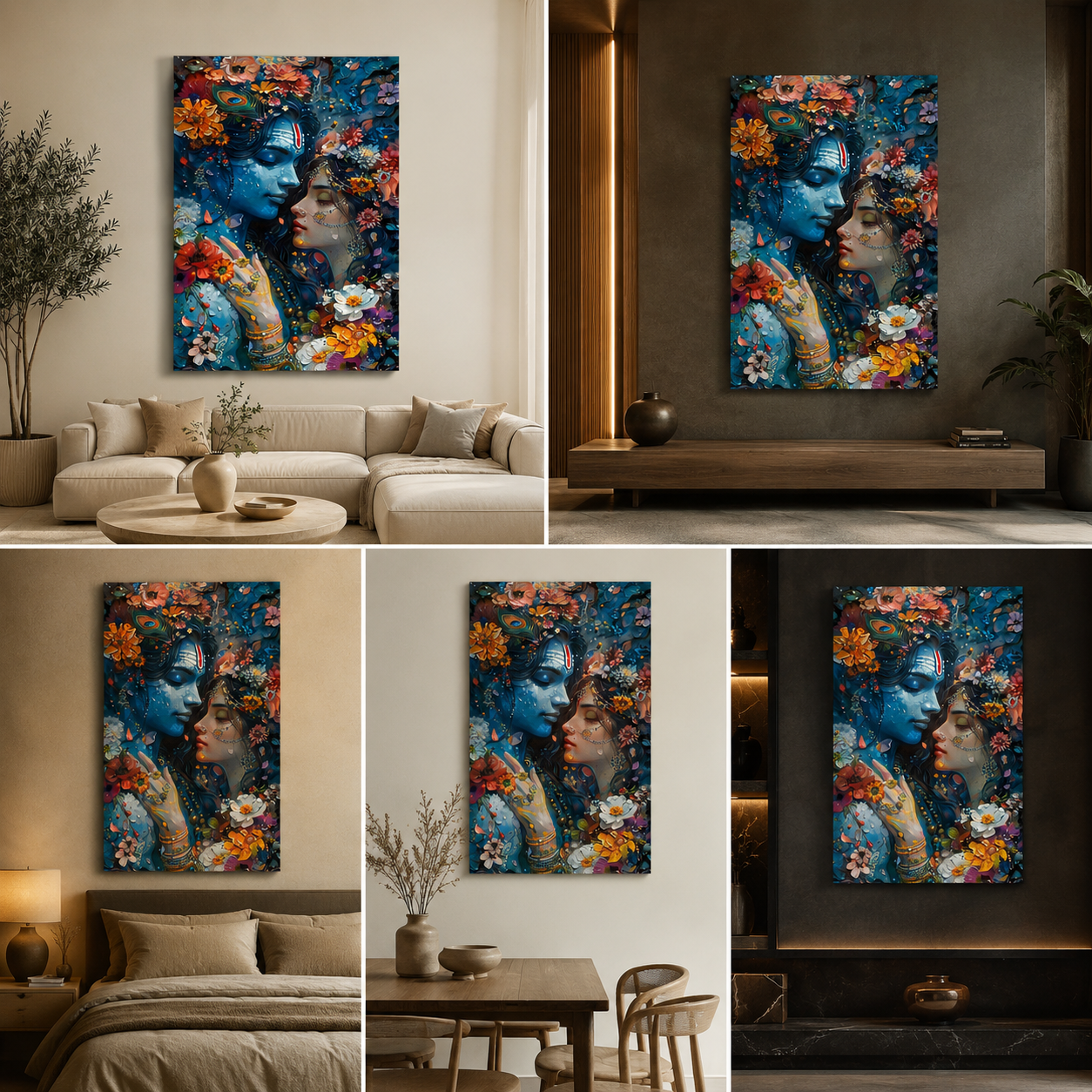 Radha Krishna Painting | Canvas Painting Frame