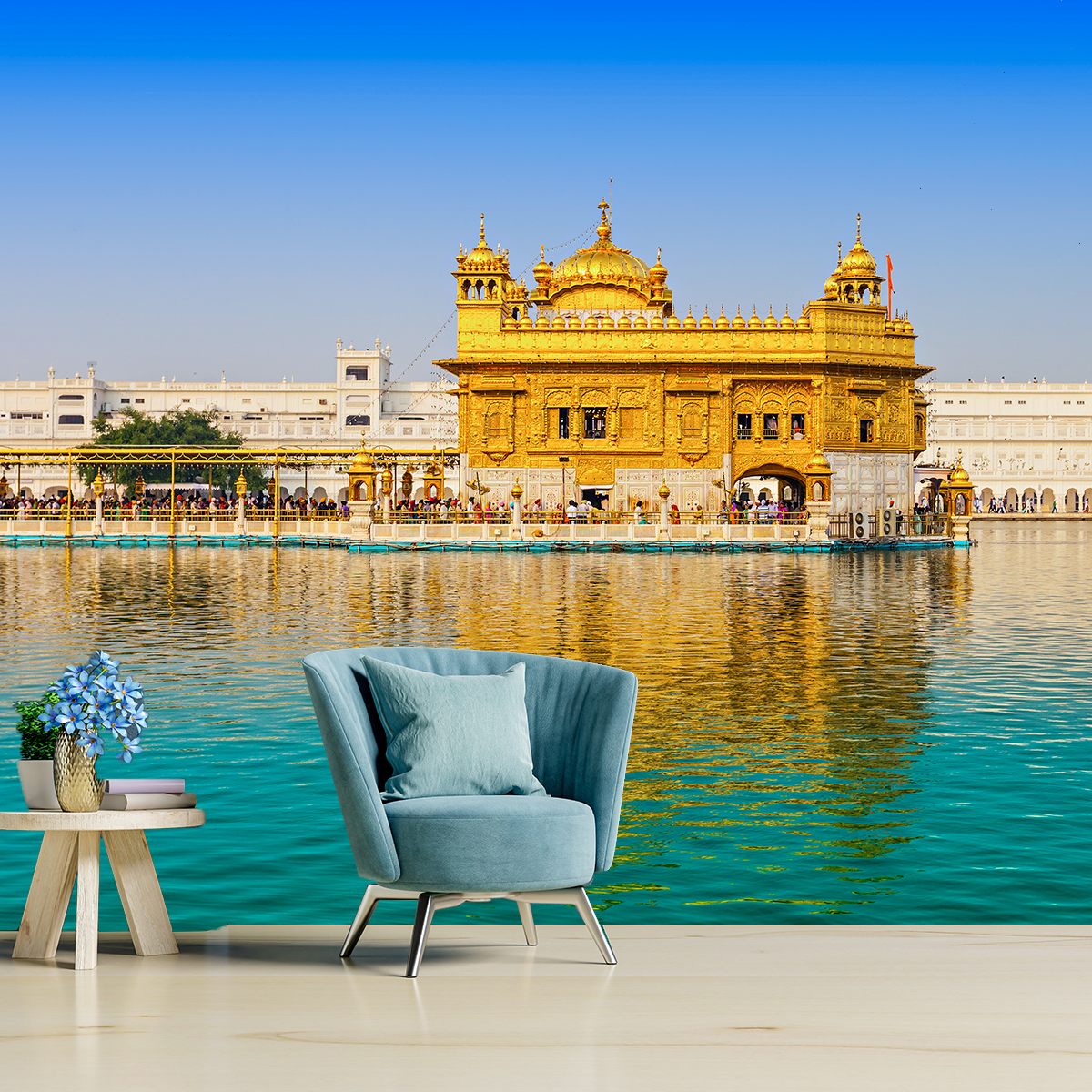 Golden Temple HD Self Adhesive Wallpapers