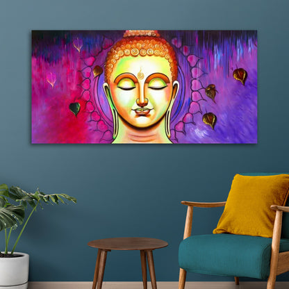 Auspicious Lord Buddha Painting Canvas For Wall Decor