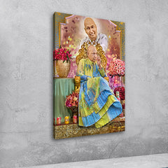 Guru ji Swaroop Photo Frame for Wall Decor | Guru ji Photo With Frame | Large Size Guru ji Swaroop Wall Canvas Frame | Guru ji Frame