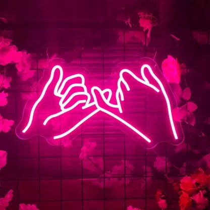 Beautiful Led Neon Light Sign Love Finger Connect