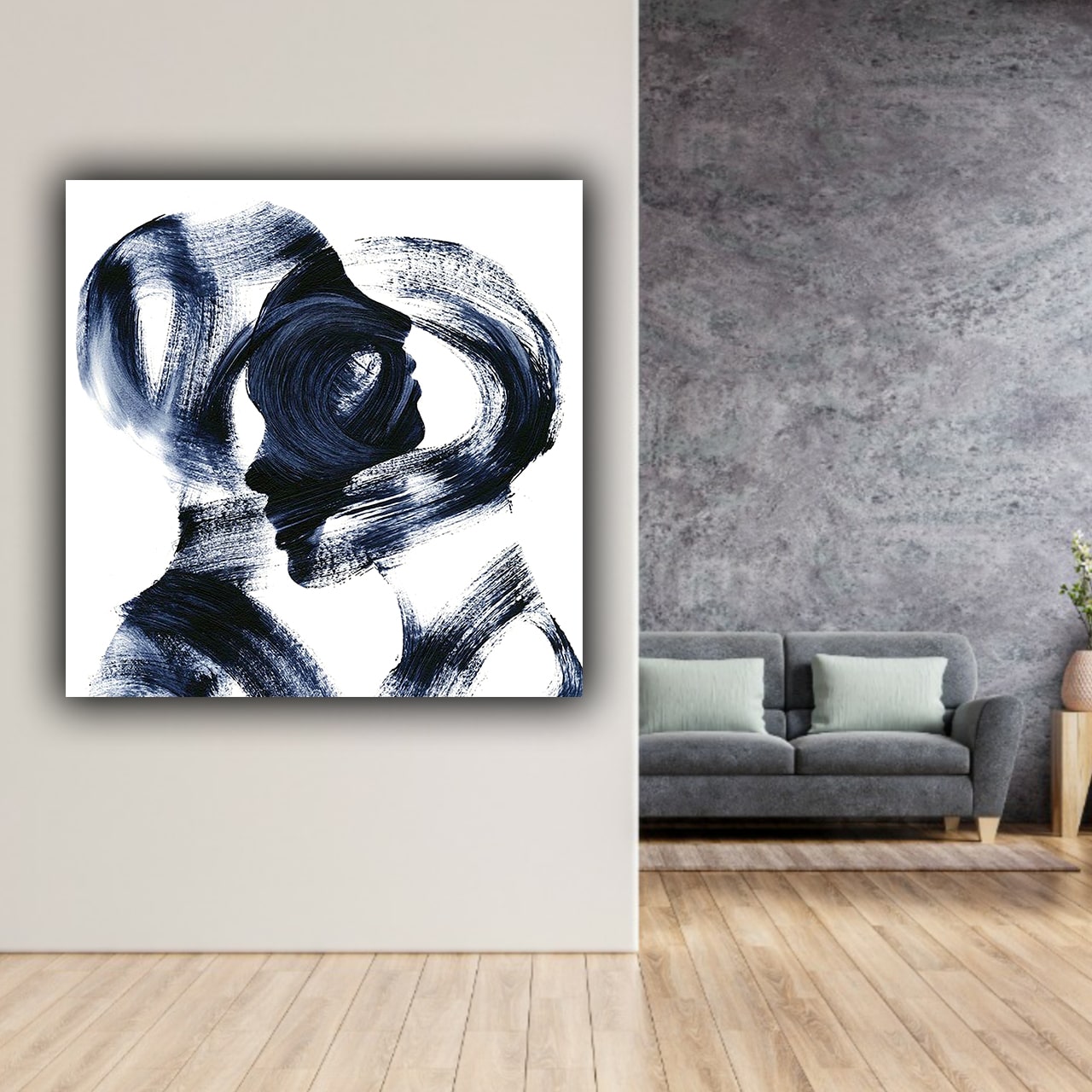 Abstract Canvas Painting Frame for Living Room Wall Decoration | Canvas Painting Frame