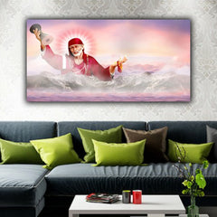 Sai baba Canvas Painting temple decoration